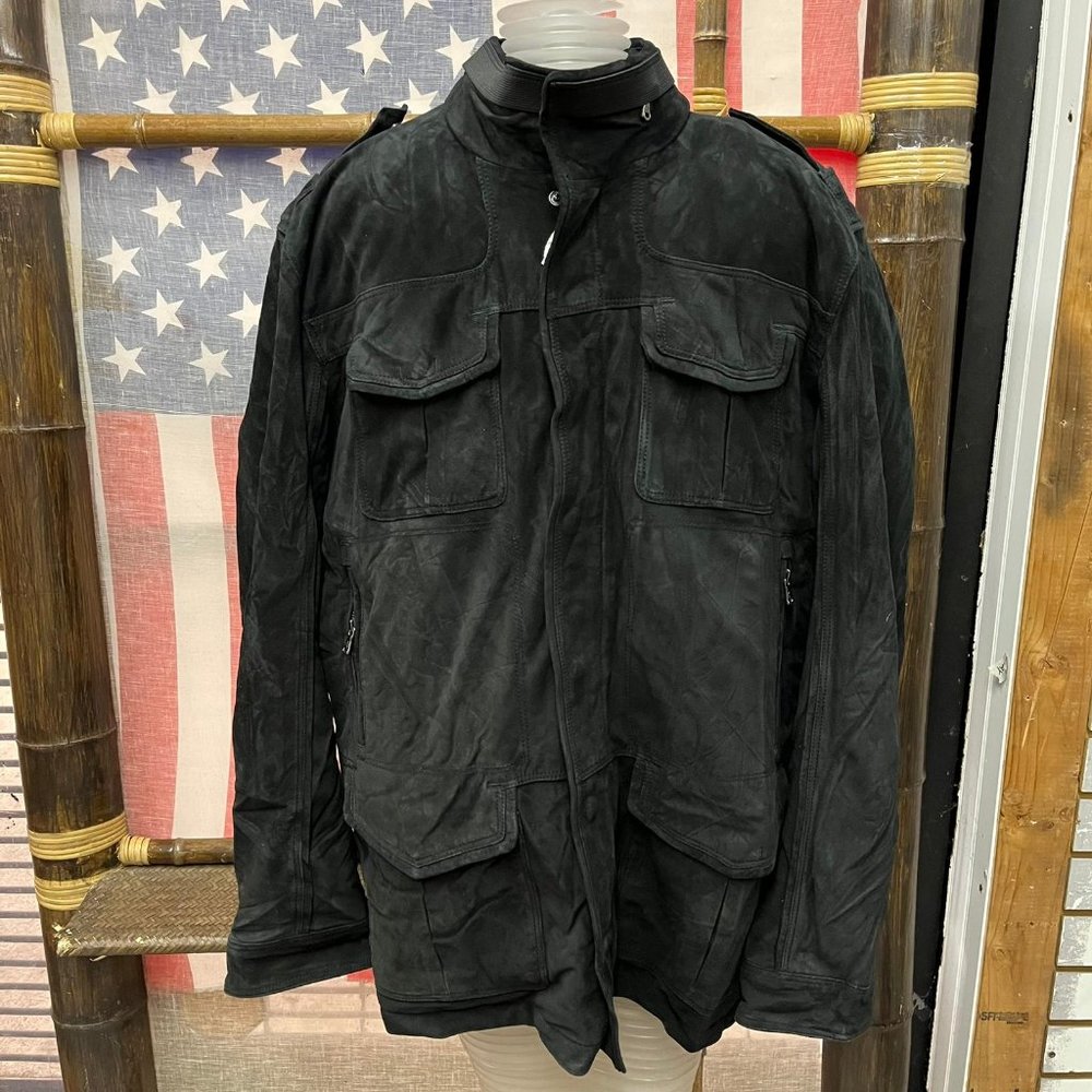 $695 NWT Comstock & Co Goat Genuine Leather Authentic Jacket coat  Size 46